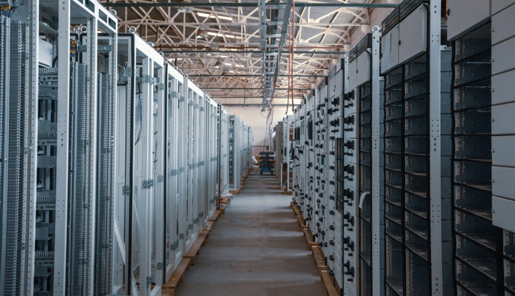 hallway of data center
